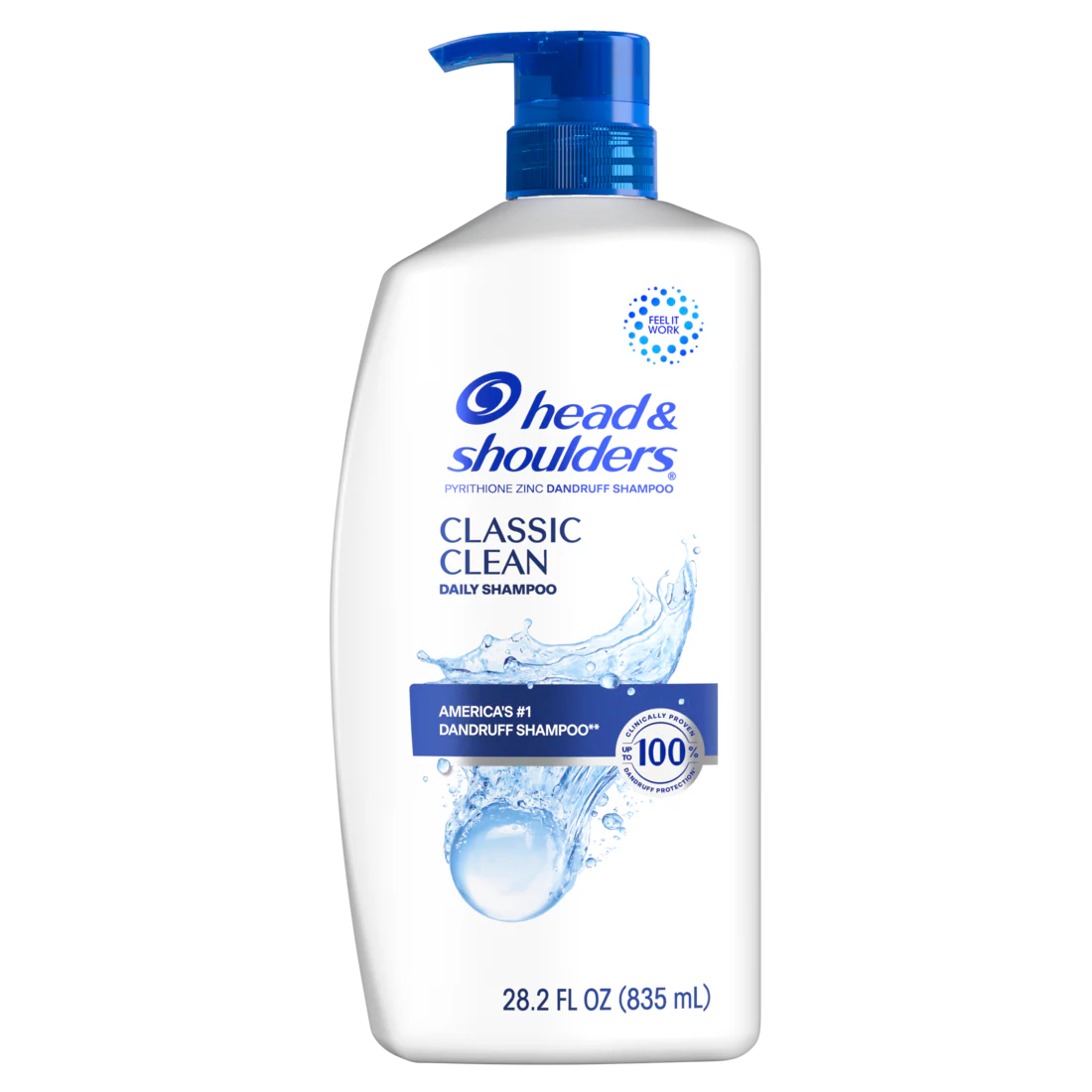 Head And Shoulders Dandruff Shampoo Anti-Dandruff Treatment Classic Clean For Daily Use Paraben Free - 28.2oz/4pk