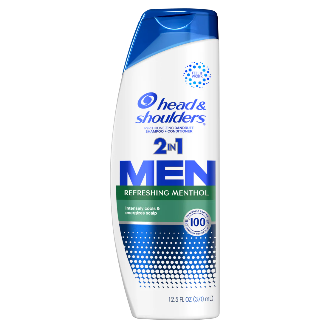 Head and Shoulders Mens 2 in 1 Dandruff Shampoo and Conditioner Refreshing Menthol for Daily Use - 12.5oz/6pk
