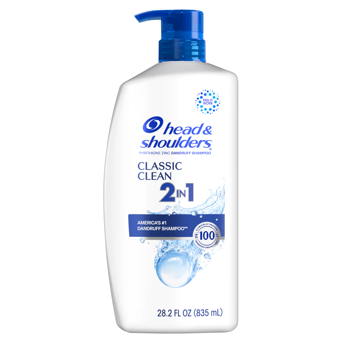 Head And Shoulders 2-in-1 Dandruff Shampoo And Conditioner Anti-Dandruff Treatment Classic Clean For Daily Use Paraben Free 28.2 Oz - 28.2oz/4pk