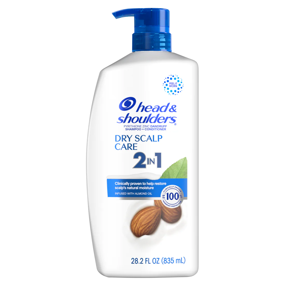 Head And Shoulders 2-in-1 Dandruff Shampoo And Conditioner Anti-Dandruff Treatment Dry Scalp Care For Daily Use Paraben Free - 28.2oz/4pk