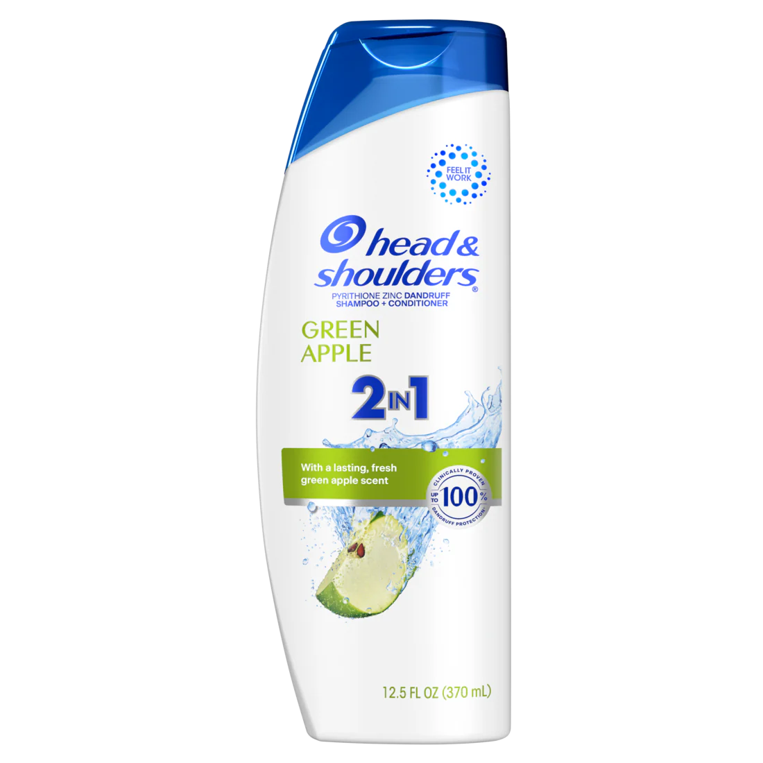 Head And Shoulders 2-in-1 Dandruff Shampoo And Conditioner Anti-Dandruff Treatment Green Apple For Daily Use Paraben Free - 12.5oz/6pk