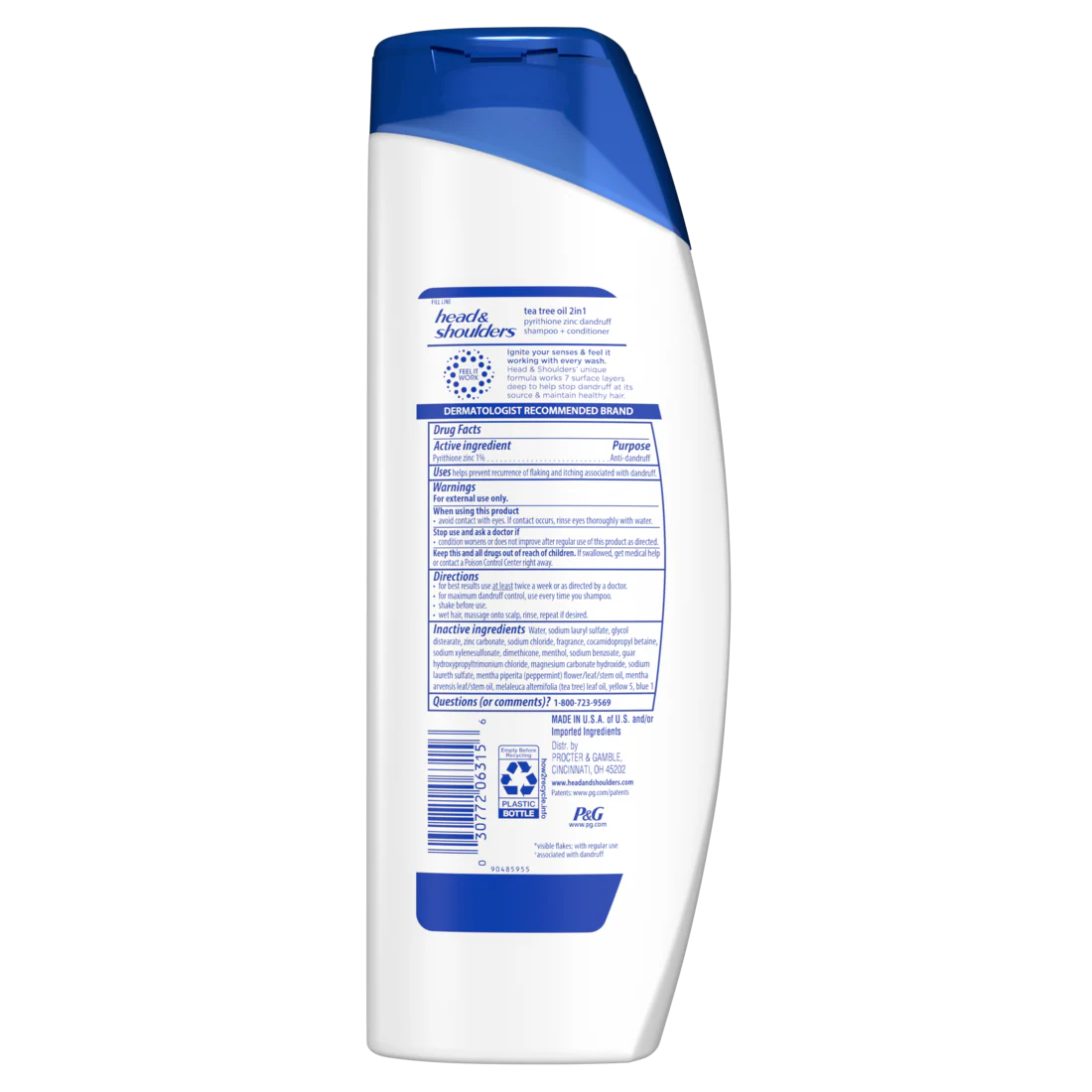 Head And Shoulders 2-in-1 Dandruff Shampoo And Conditioner Anti-Dandruff Treatment Tea Tree Oil For Daily Use Paraben Free - 12.5oz/6pk - Image 2