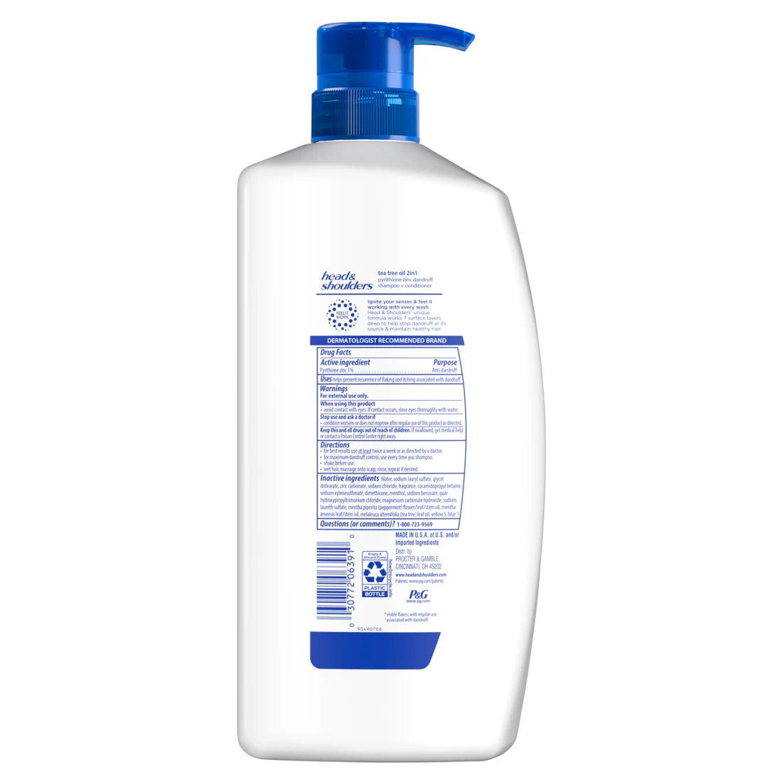 Head And Shoulders 2-in-1 Dandruff Shampoo And Conditioner Anti-Dandruff Treatment Tea Tree Oil For Daily Use Paraben Free - 28.2oz/4pk - Image 2