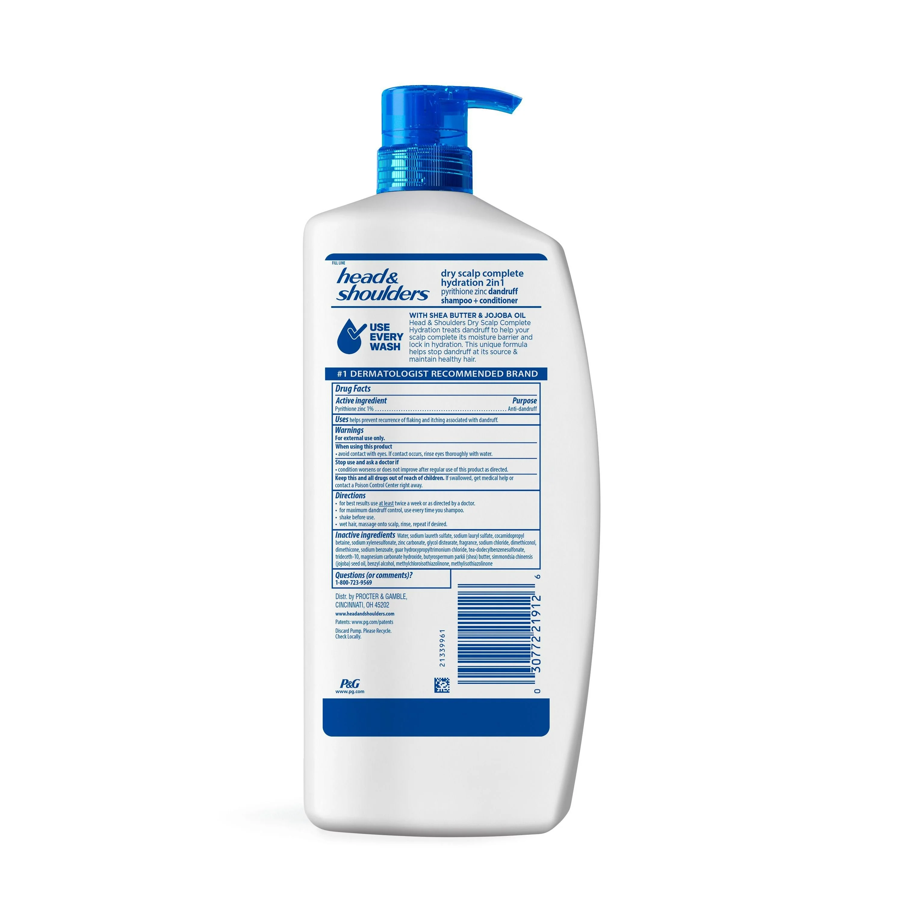 Head & Shoulders 2-in-1 Dry Scalp Care Shampoo and Conditioner - 38.8oz/1pk - Image 2