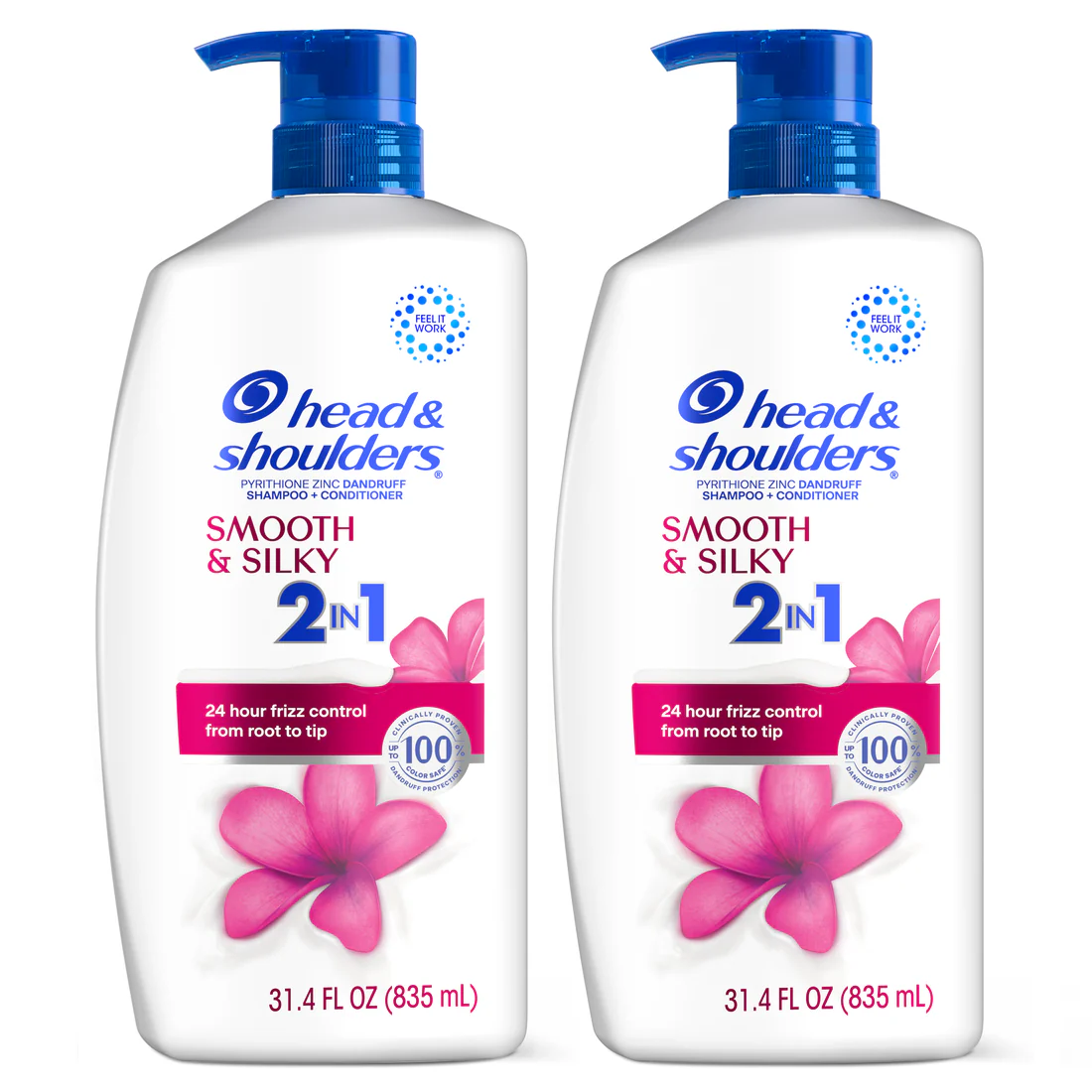 Head And Shoulders Smooth & Silky 2-In-1 Anti-Dandruff Paraben Free Shampoo + Conditioner Twin Pack - (2x31.4)oz/4pk