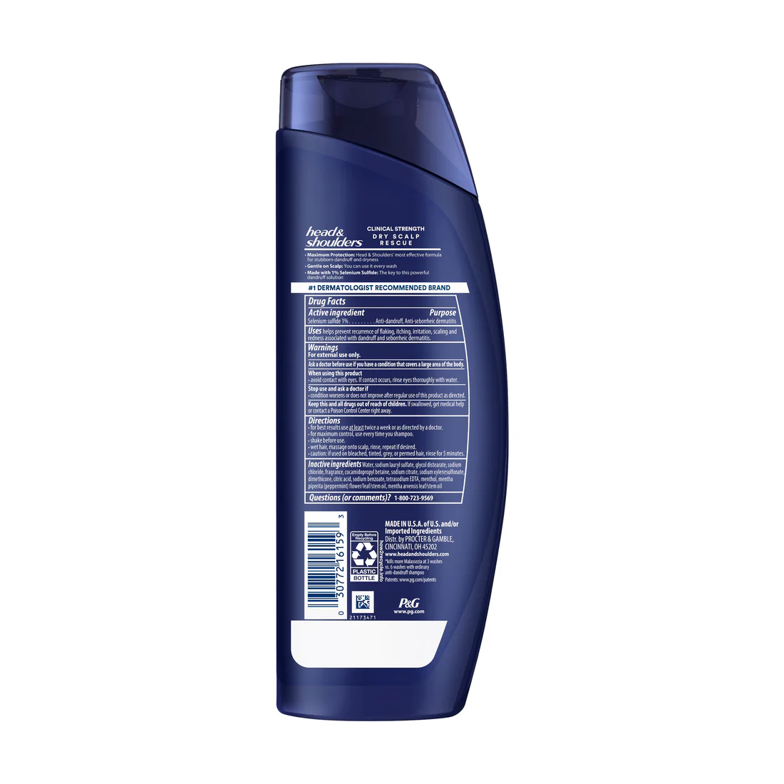 Head & Shoulders Clinical Strength Dry Scalp Rescue Shampoo Twin Pack For Stubborn Dandruff - (2x13.5)oz/4pk - Image 2