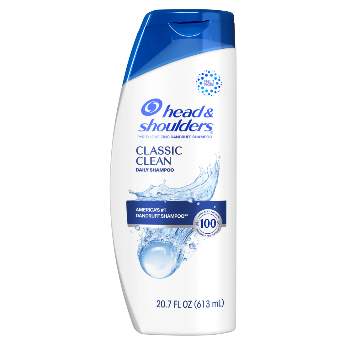 Head And Shoulders Dandruff Shampoo Anti-Dandruff Treatment Classic Clean For Daily Use Paraben Free - 20.7oz/4pk