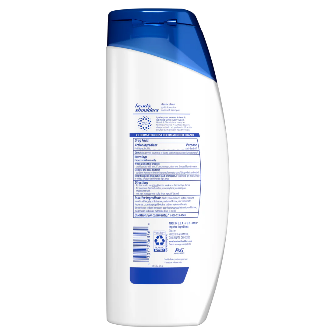 Head And Shoulders Dandruff Shampoo Anti-Dandruff Treatment Classic Clean For Daily Use Paraben Free - 20.7oz/4pk - Image 2