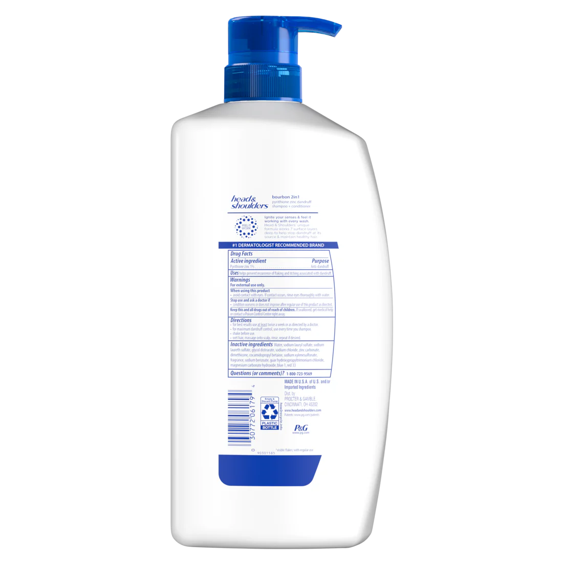 Head And Shoulders Mens 2-in-1 Dandruff Shampoo And Conditioner Anti-Dandruff Treatment Bourbon For Daily Use Paraben Free - 28.2oz/4pk - Image 2