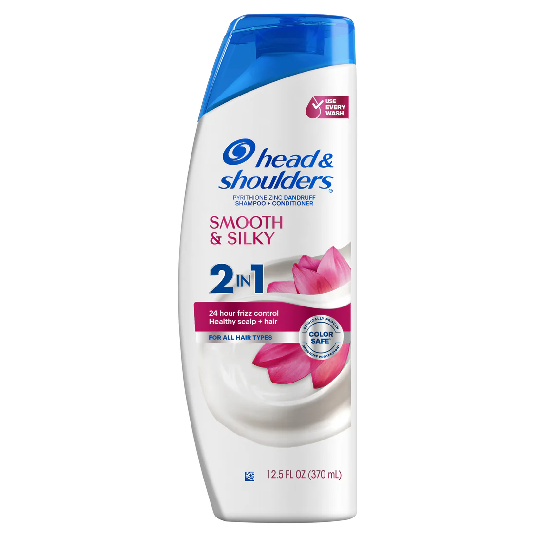 Head & Shoulders Smooth & Silky 2-in-1 Dandruff Shampoo And Conditioner Frizz Control Fresh Floral Scent Color Safe - 12.5oz/6pk