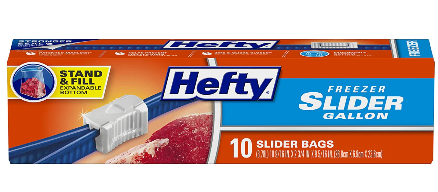 Hefty Slider Bag Gallon Freezer LC - 10ct /9pk