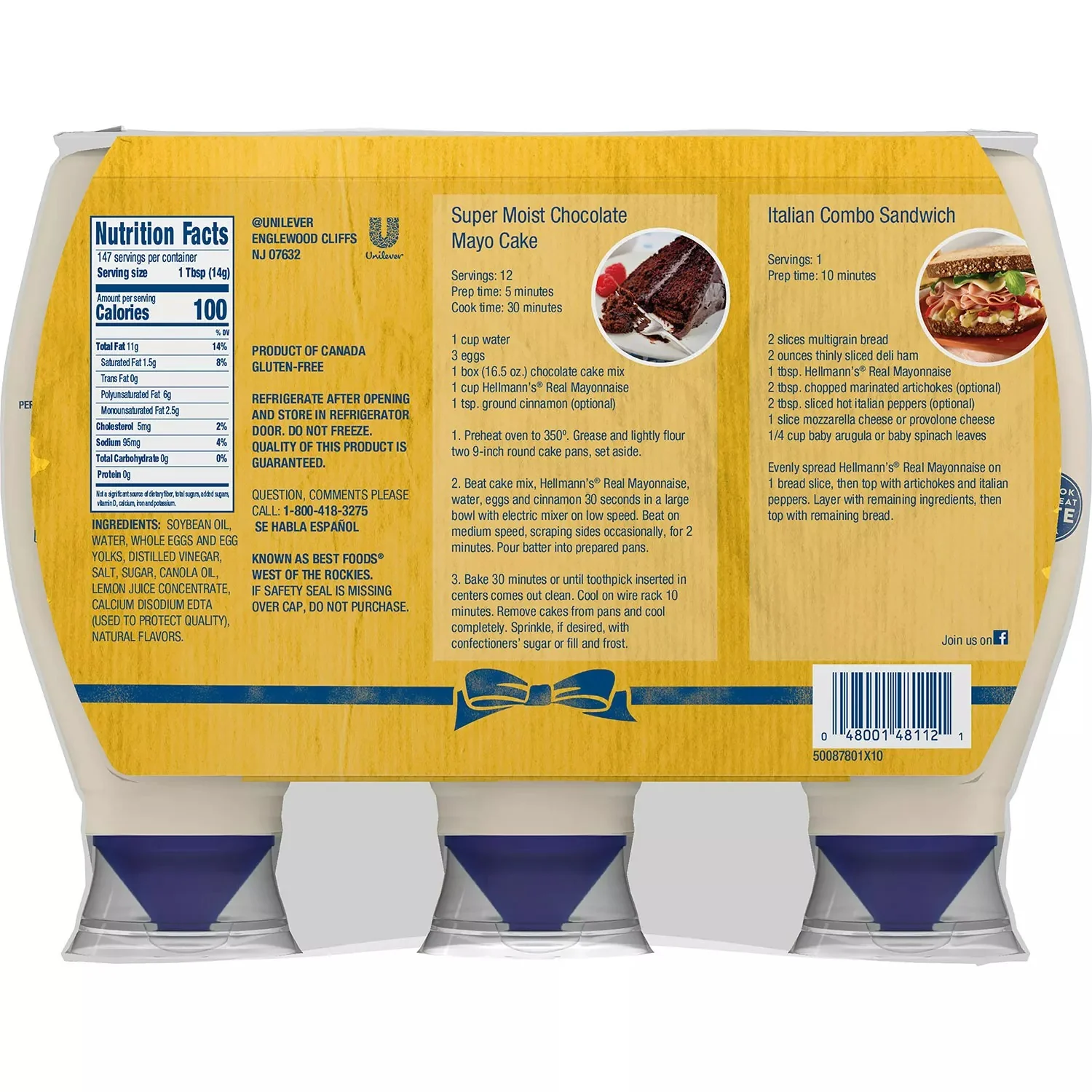 Hellmanns REAL Squeeze MAYO - 25oz/3pk - Image 2
