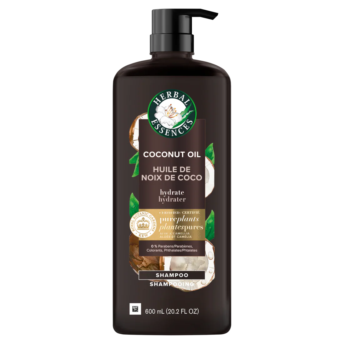 Herbal Essences Coconut Oil Hydrating Shampoo With Certified Camellia Oil And Aloe Vera For All Hair Types Especially Dry Hair - 20.2oz/4pk