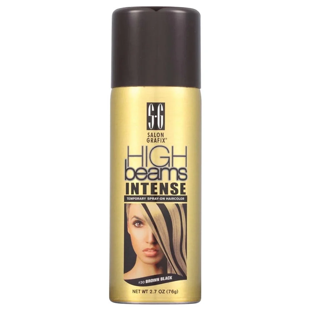 High Beams Intense Spray On Hair Color Brown Black - 2.7oz/6pk