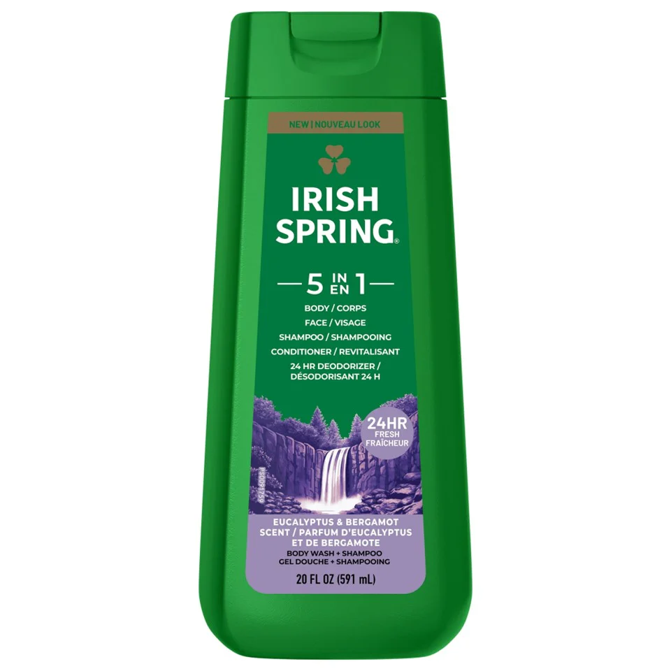 Irish Spring Body Wash 5-in-1 Eucalyptus & Bergamot - 20oz/4pk