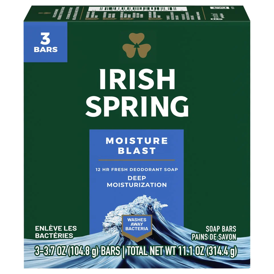 Irish Spring Soap Moisture Blast - (3x3.7)oz/18pk
