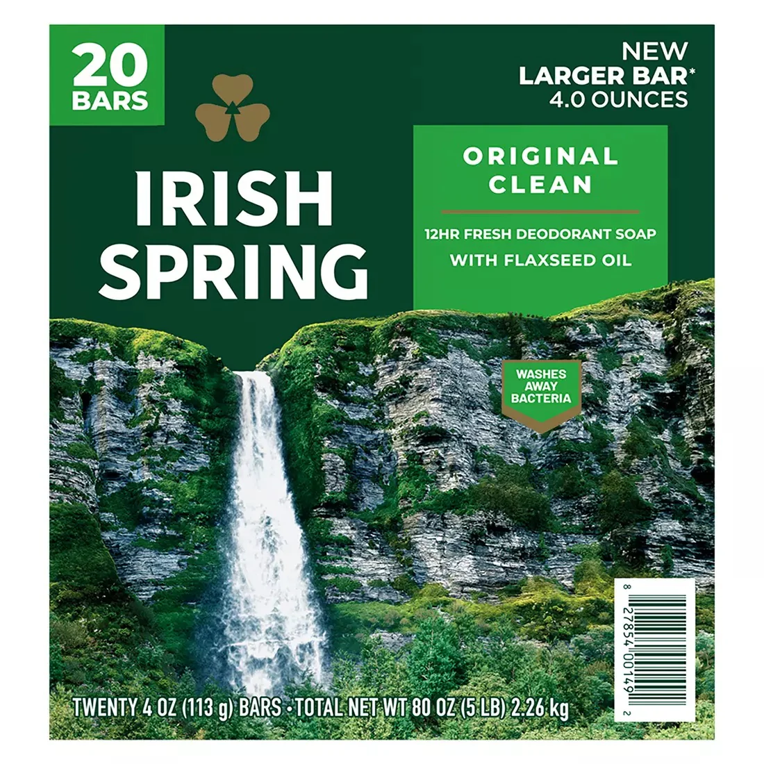 Irish Spring Original Clean Bar Soap - (20x4.0)oz/4pk