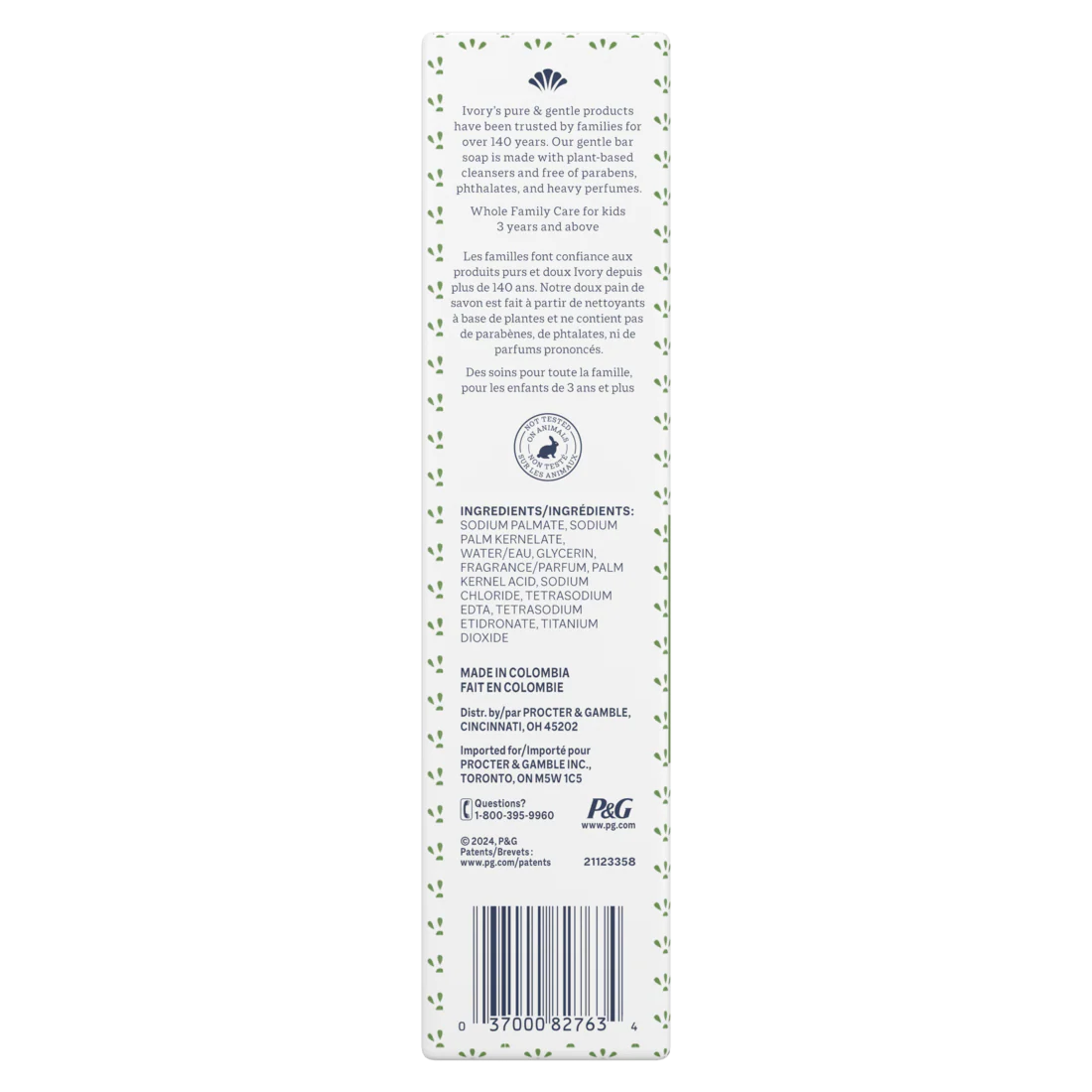 Ivory Gentle Bar Soap Soothing Notes Of Aloe - (10x4.0)oz/8pk - Image 2