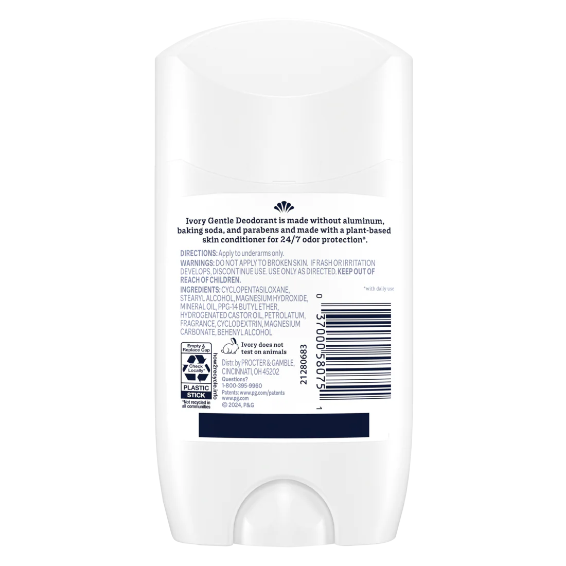 Ivory Gentle Deodorant Notes Of Aloe - 2.4oz/12pk - Image 2