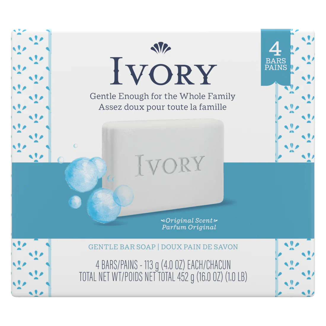 Ivory Gentle Bar Soap Original Scent - (4x4.0)oz/18pk