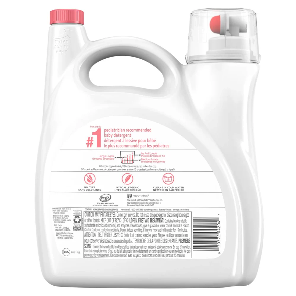 Ivory Snow Liquid Laundry Detergent 113 Loads - 154oz/4pk - Image 2