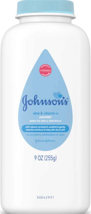 Johnsons Powder Aloe & Vitamin E w/natural cornstarch - 9oz/3pk