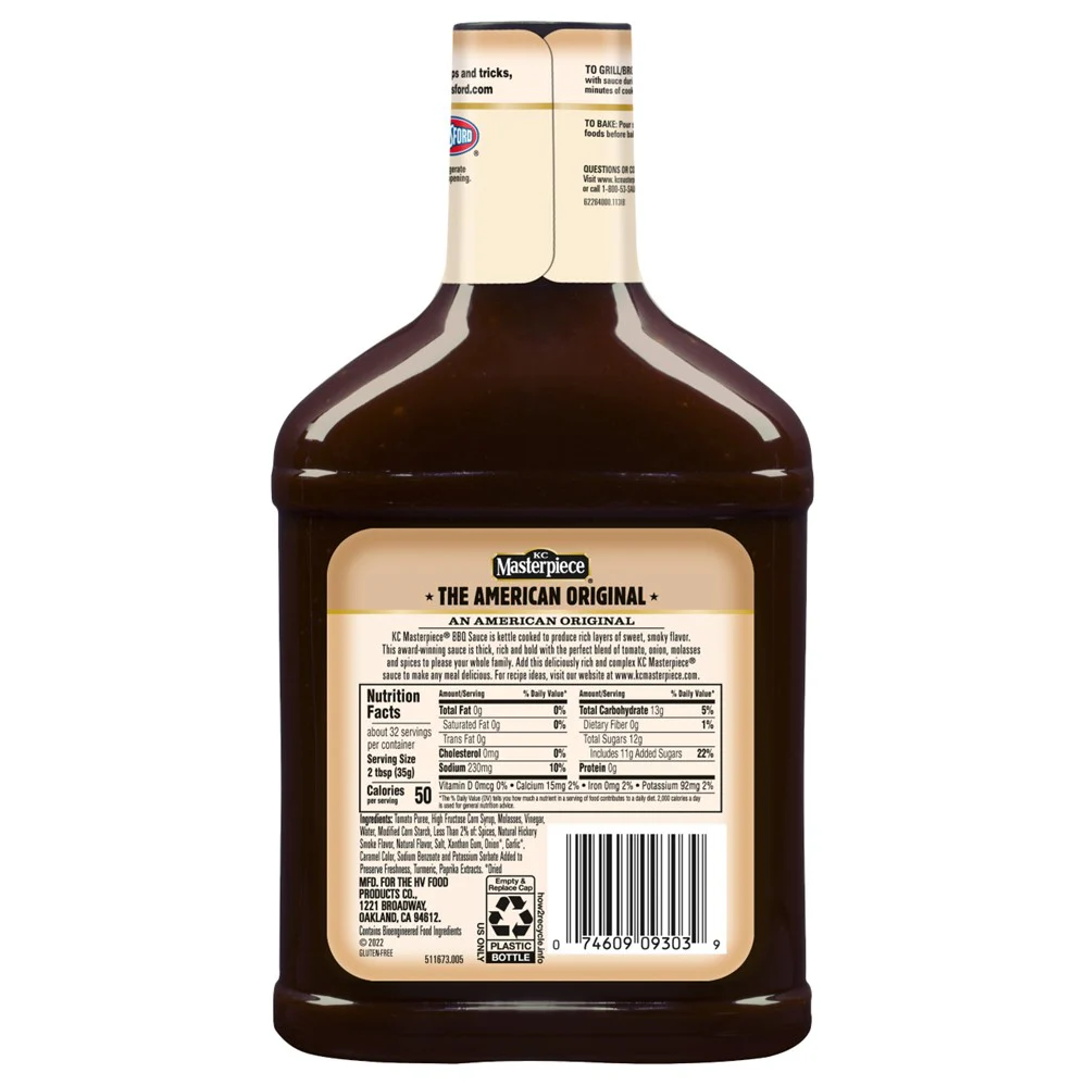 KC Masterpiece BBQ Sauce Original - 40oz/6pk - Image 2