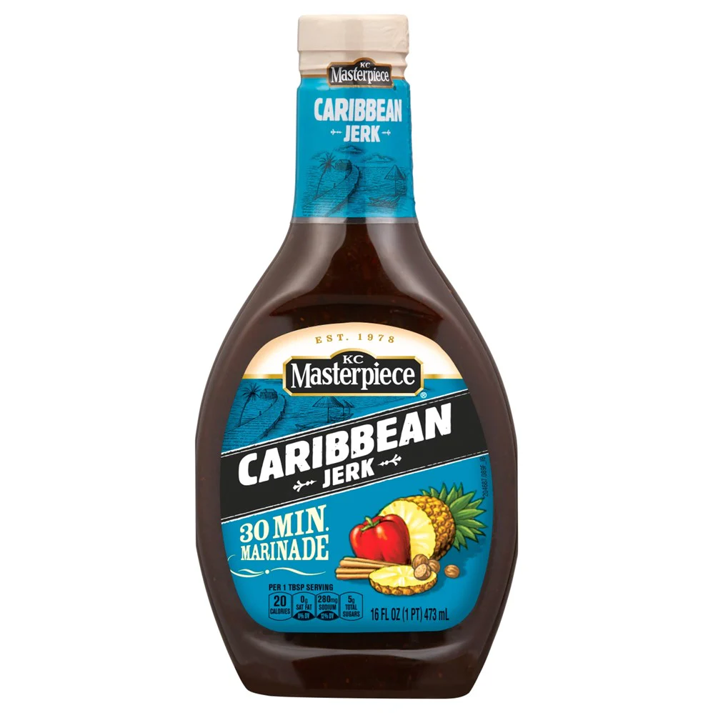 KC Masterpiece Marinade Caribbean Jerk - 16oz/6pk