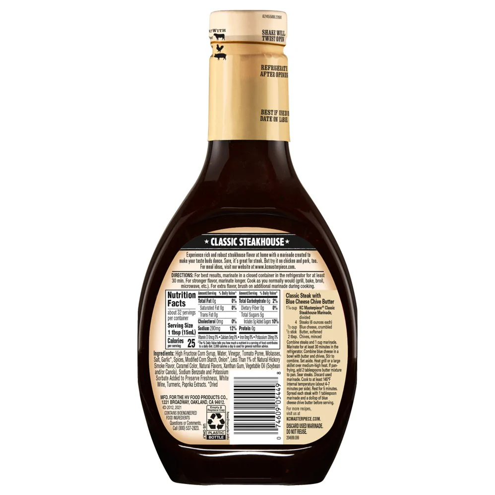 KC Masterpiece Marinade Classic Steakhouse - 16oz/6pk - Image 2