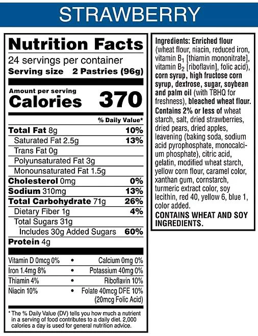 Kelloggs Pop-Tarts Frosted Strawberry - 2ct/48pk - Image 2
