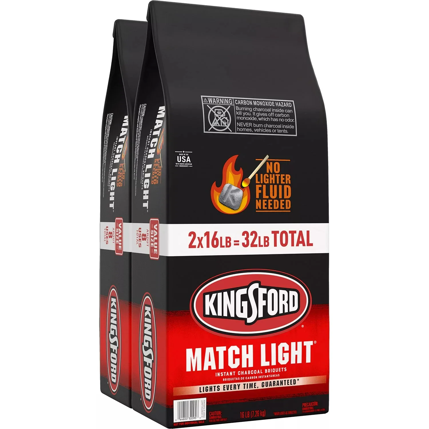 Kingsford Match Light Instant Charcoal Briquettes - 16Lbs/2pk