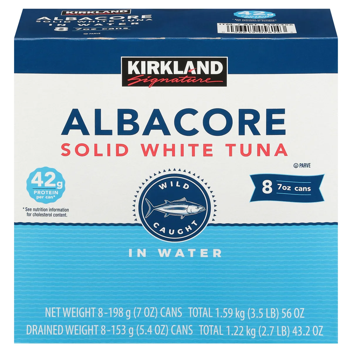 Kirkland Signature Albacore Solid White Tuna in Water - (8x7.0)oz/1pk