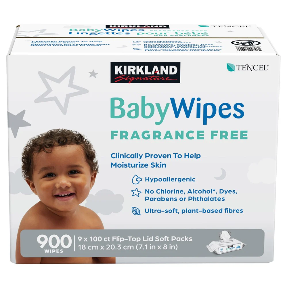 Kirkland Signature Baby Wipes Fragrance Free - (9x100)ct/1pk