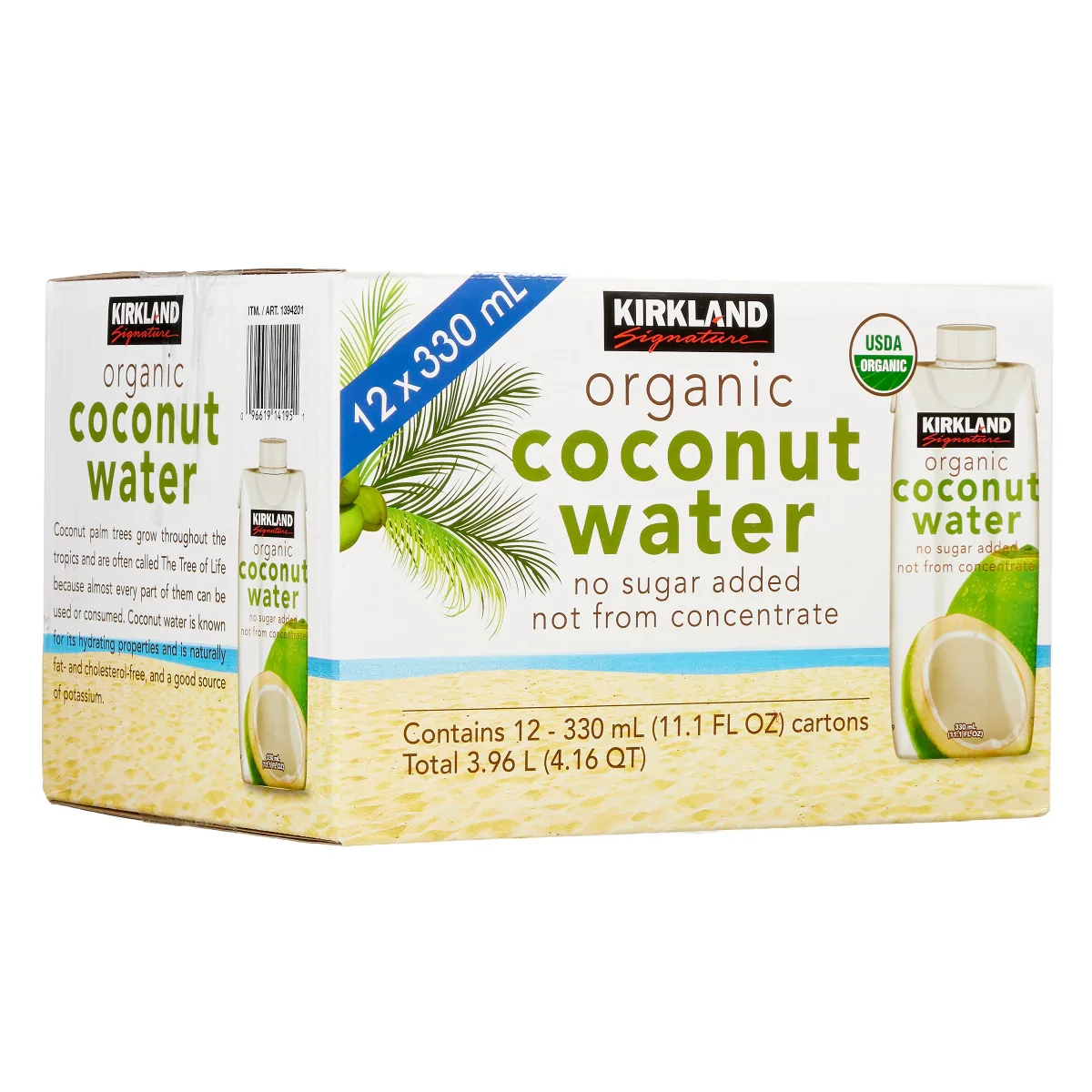 Kirkland Signature, Organic Coconut Water - (12x11.1)oz/1pk