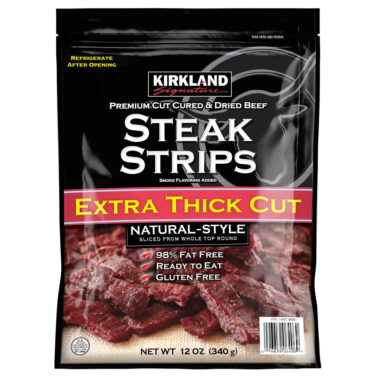 Kirkland Signature Premium Extra Thick Steak Strips - 12oz/1pk