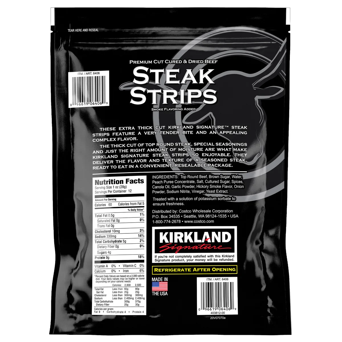 Kirkland Signature Premium Extra Thick Steak Strips - 12oz/1pk - Image 2