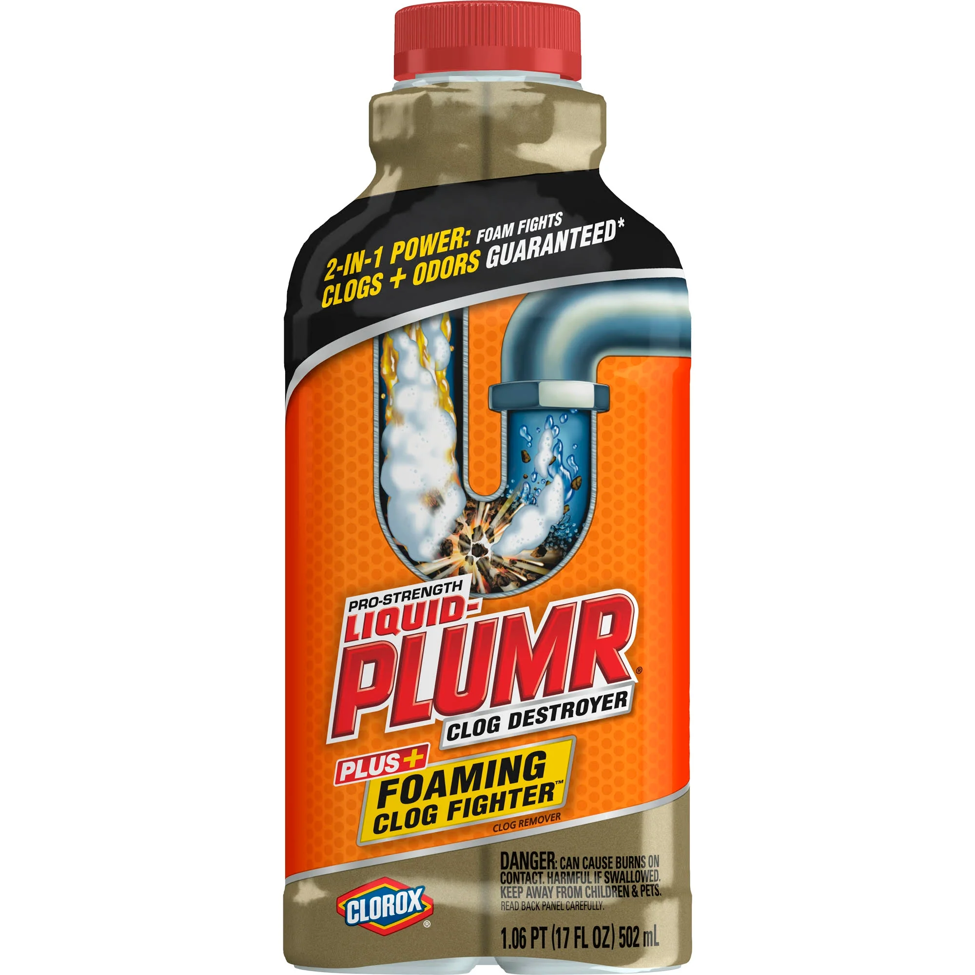 Liquid Plumr Pro-Strength Foaming Clog Fighter - 17oz/6pk