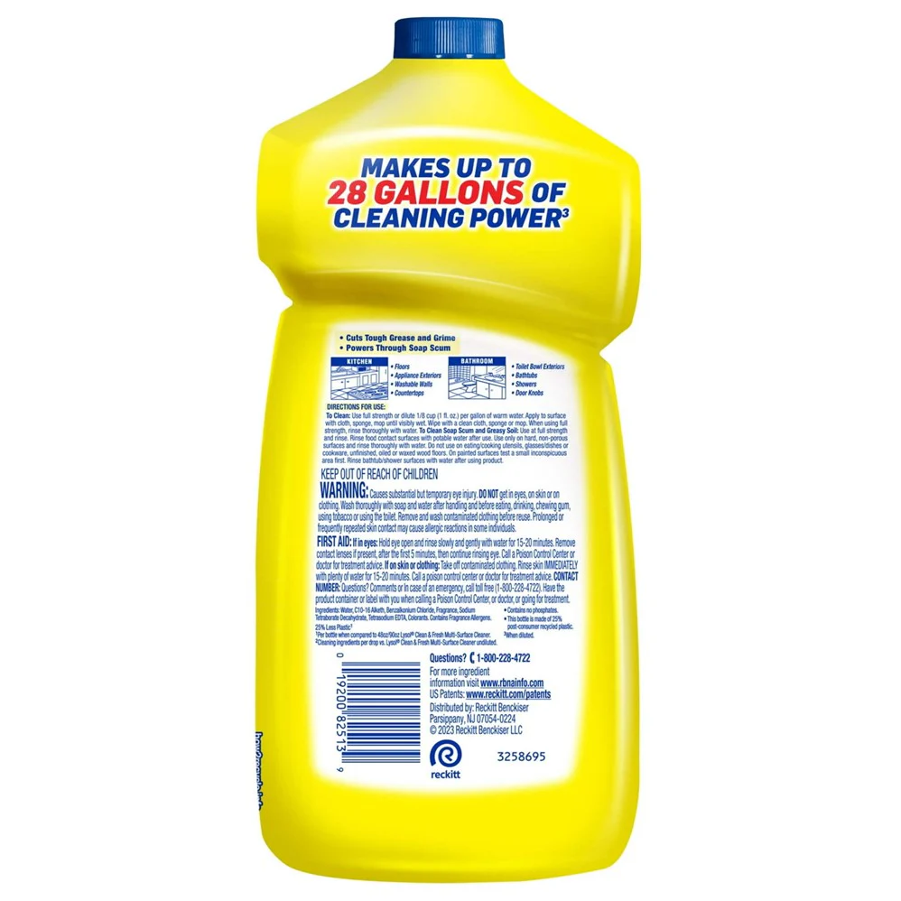 Lysol All Purpose Cleaner - Pourable Sparkling Lemon & Sunflower Essence - 28oz/9pk - Image 2