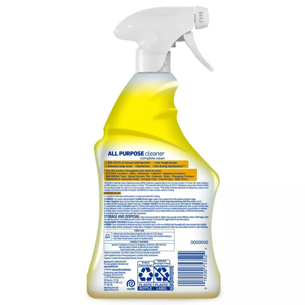 Lysol All Purpose Cleaner - Trigger Lemon Breeze - 32oz/12pk - Image 2
