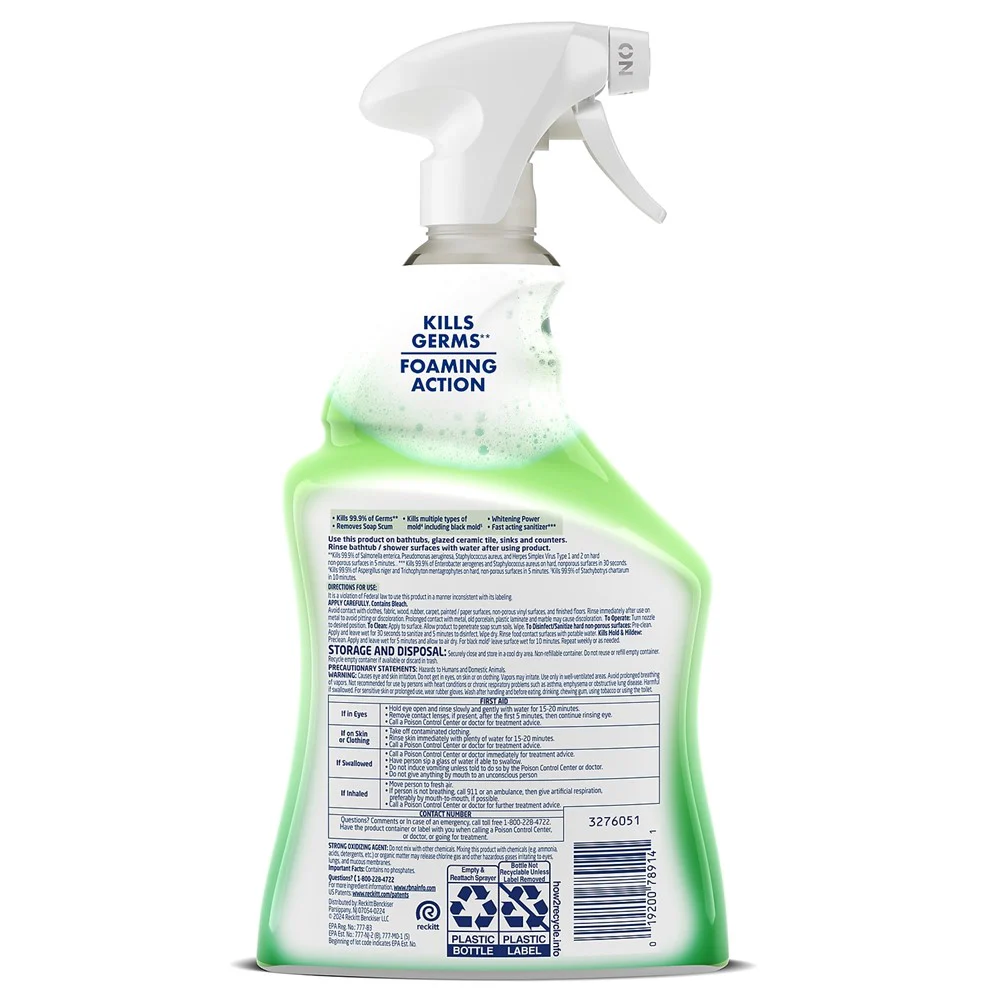 Lysol All Purpose Cleaner - Trigger Power White & Shine with Bleach - 32oz/12pk - Image 2