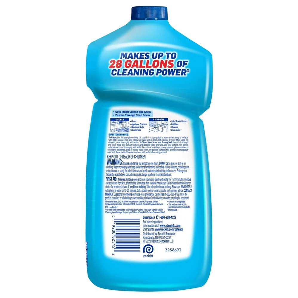 Lysol Clean & Fresh Multi-Surface Cleaner - Pourable Cool Adirondack Air - 28oz/9pk - Image 2