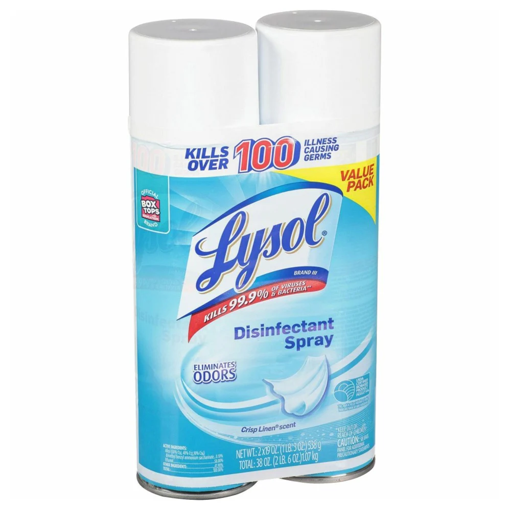 Lysol Disinfectant Spray - Crisp Linen - Banded Pack - (2x19)oz/4pk
