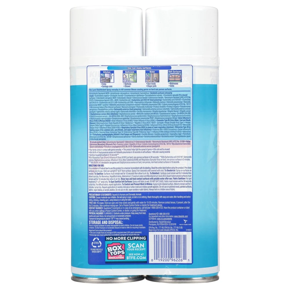 Lysol Disinfectant Spray - Crisp Linen - Banded Pack - (2x19)oz/4pk - Image 2