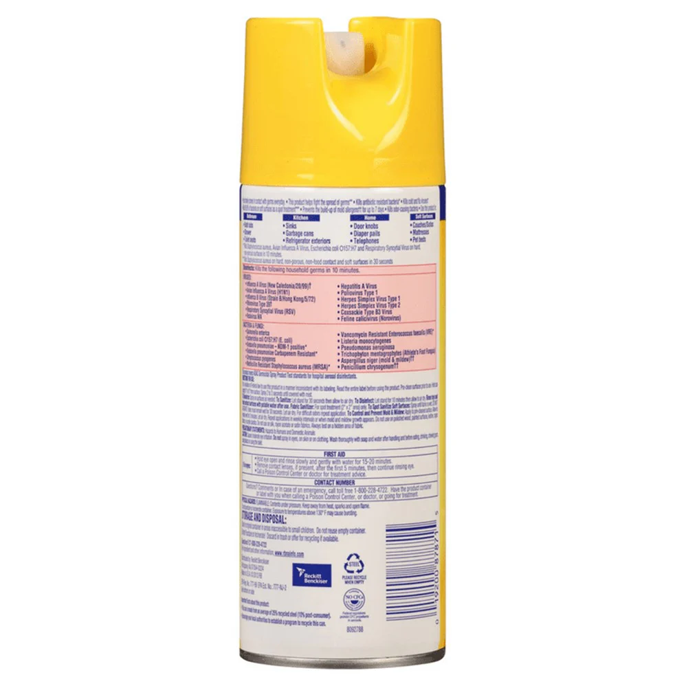 Lysol Disinfectant Spray - Lemon Breeze - 12.5oz/12pk - Image 2