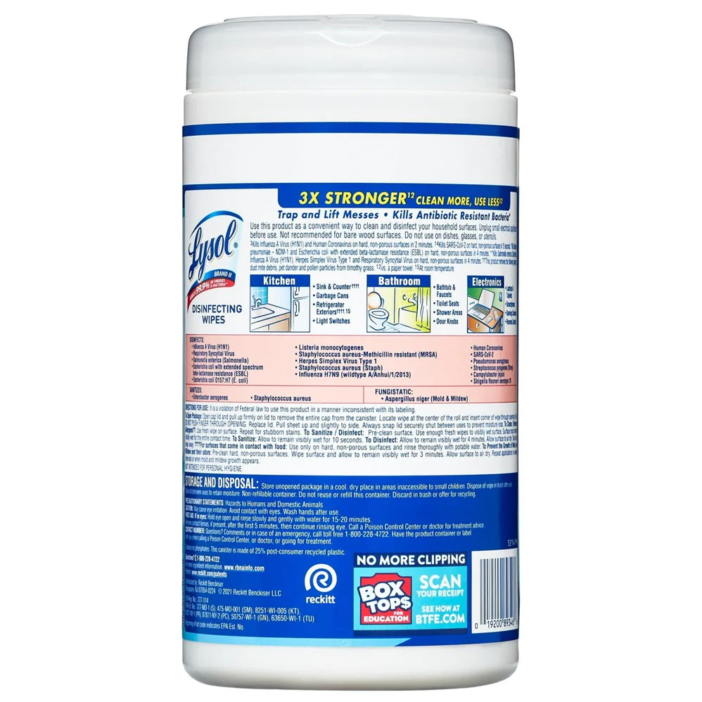 Lysol Disinfecting Wipes - Crisp Linen - 80ct/6pk - Image 2