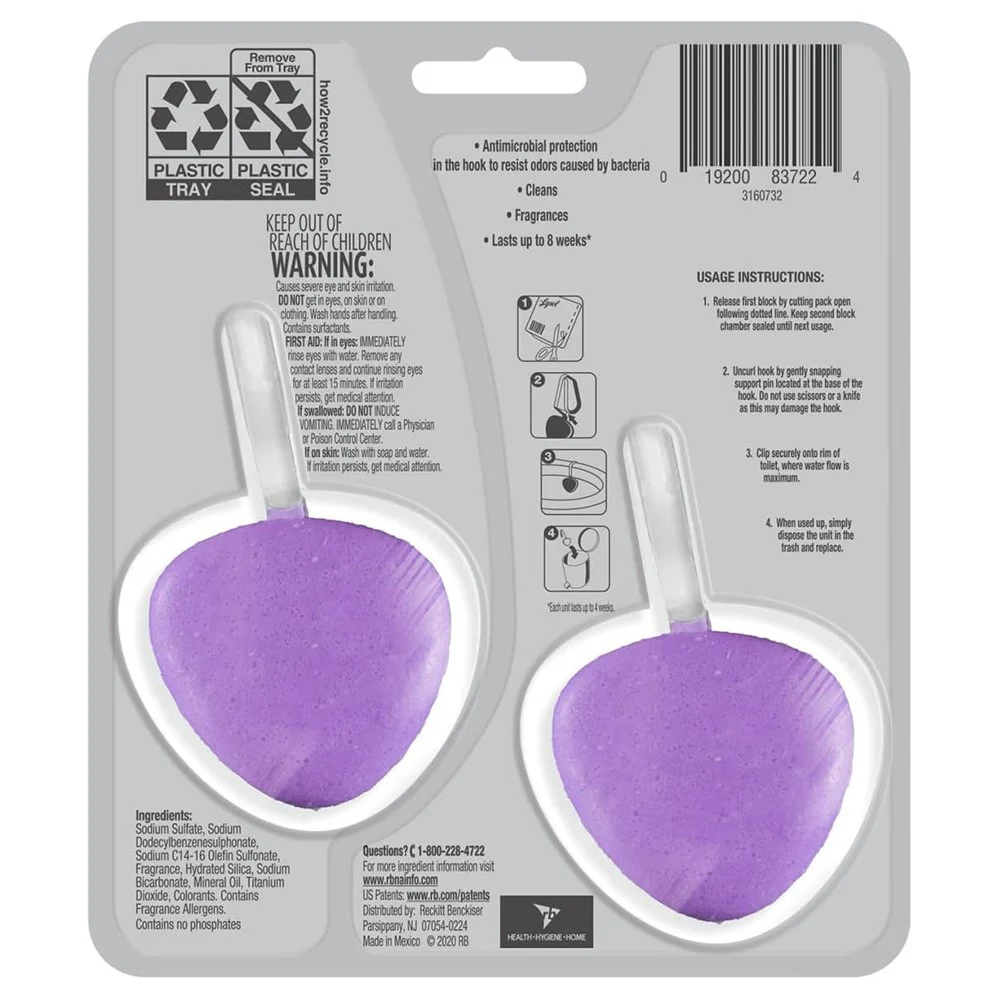 Lysol No Mess Automatic Toilet Bowl Cleaner - Lavender Fields - 2ct/4pk - Image 2