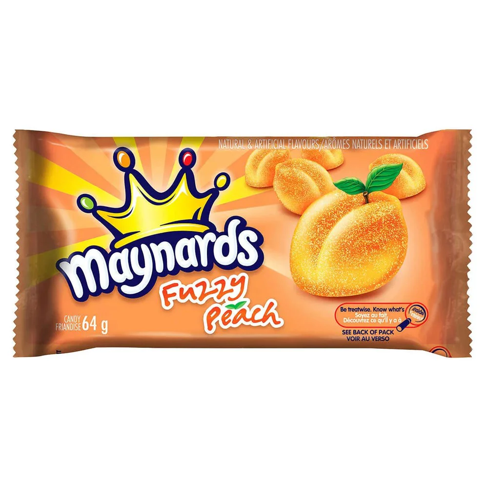 Maynards Fuzzy Peach Candy - (18x64)g/12pk