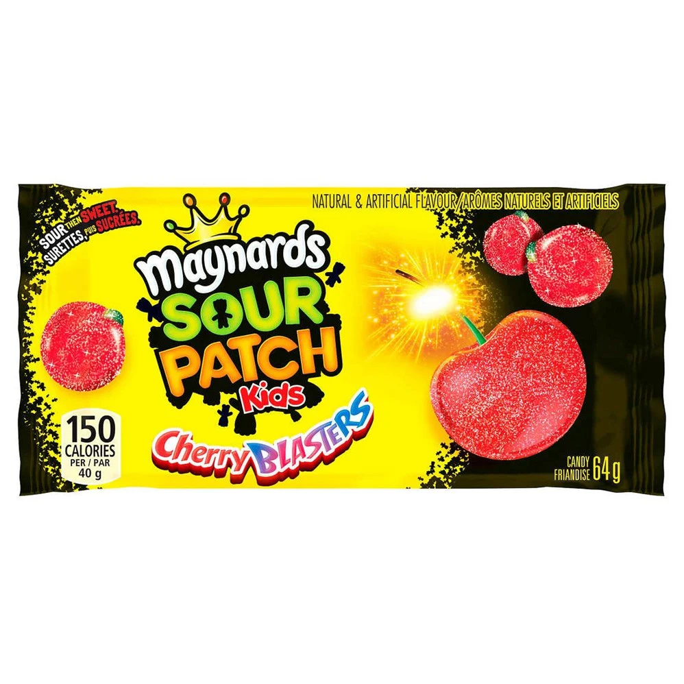 Maynards Sour Patch Kids Sour Cherry Blasters Candy - (18x64)g/12pk