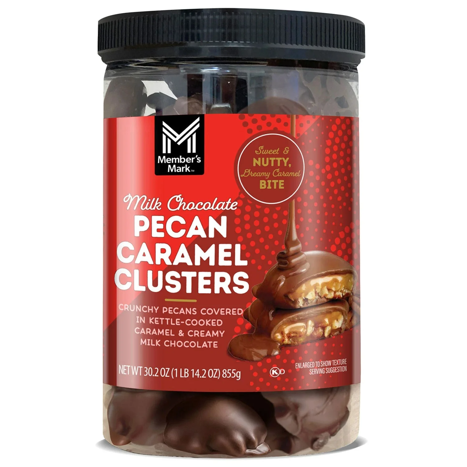 Member's Mark Milk Chocolate Pecan Caramel Clusters - 30.2oz/1pk