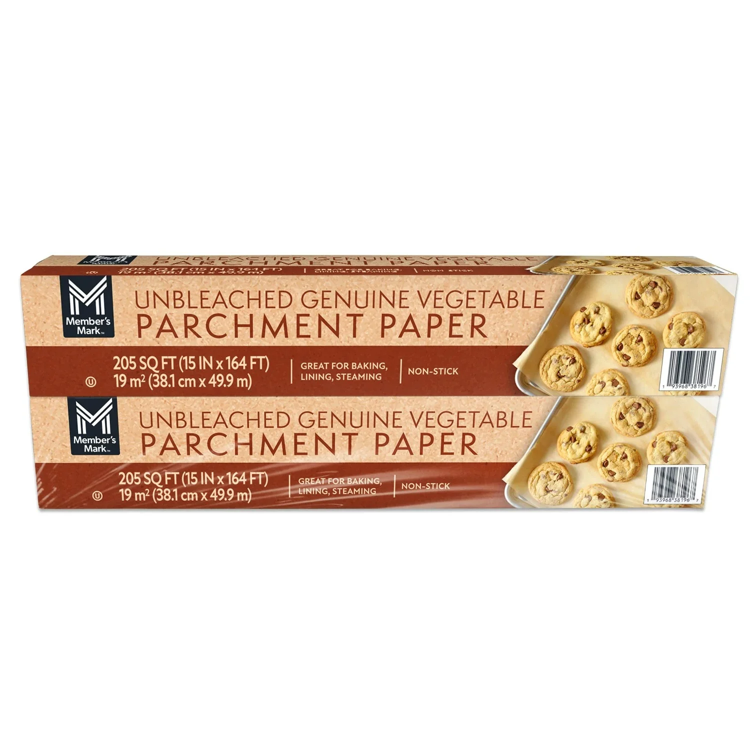 Member's Mark Unbleached Parchment Paper 205 sq ft - 2ct/1pk